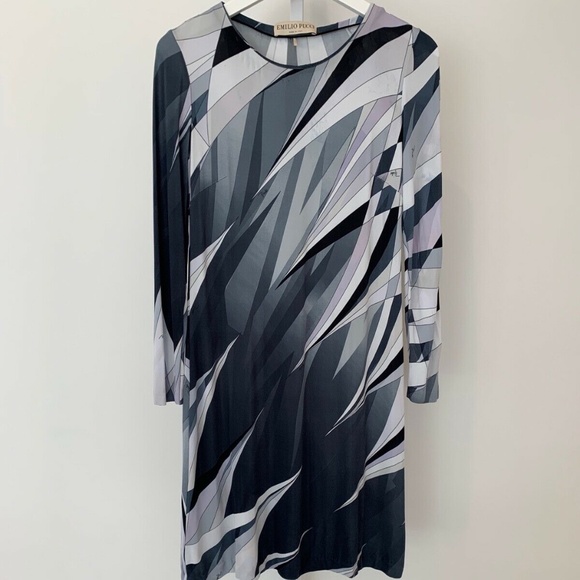 EMILIO PUCCI BLACK MULTI DRESS MODEL 46RL22 SIZE IT 42 / US 8 - Picture 7 of 16